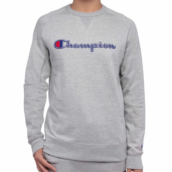 champion long sleeve crew neck sweatshirt